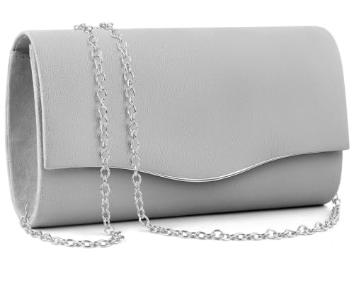 Image of TINDTOP Clutch Purses for Women, Formal Evening Bags Suede Shoulder Envelope Party Handbags Wedding Cocktail Prom Clutches