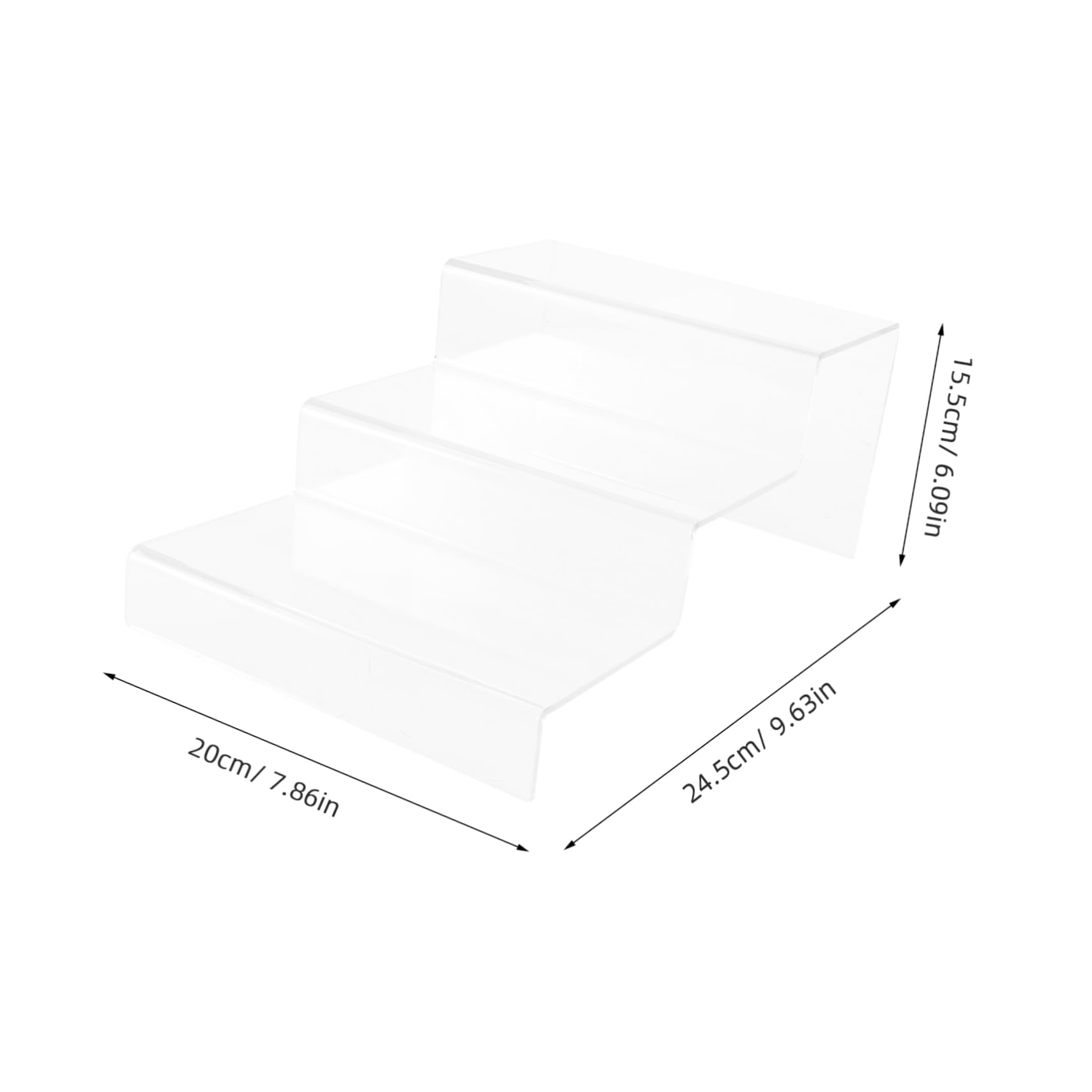 Cabilock Elegant 3-Layer Acrylic Display Holder Shoe Storage Rack Display Stand