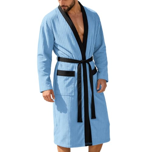 Albornoz largo hombre ropa de casa y noche tallas grandes jacquard