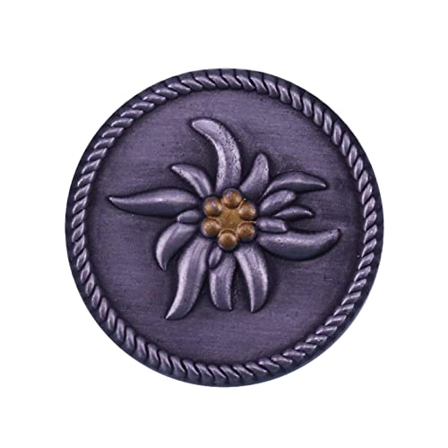 AnsonBoy Elite Wehrmacht German Edelweiss Pin Badge Accessorio per Truppe della Divisione da Montagna della seconda Guerra Mondiale