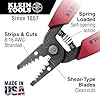 Klein Tools 11049 Wire Stripper/Cutter, Made in USA, Compact, Lightweight, Hardened Steel, Precision Ground, for Stranded Wires