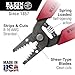 Klein Tools 11049 Wire Stripper / Cutter, Made in USA, Compact, Lightweight, Hardened Steel, Precision Ground, for Stranded Wires