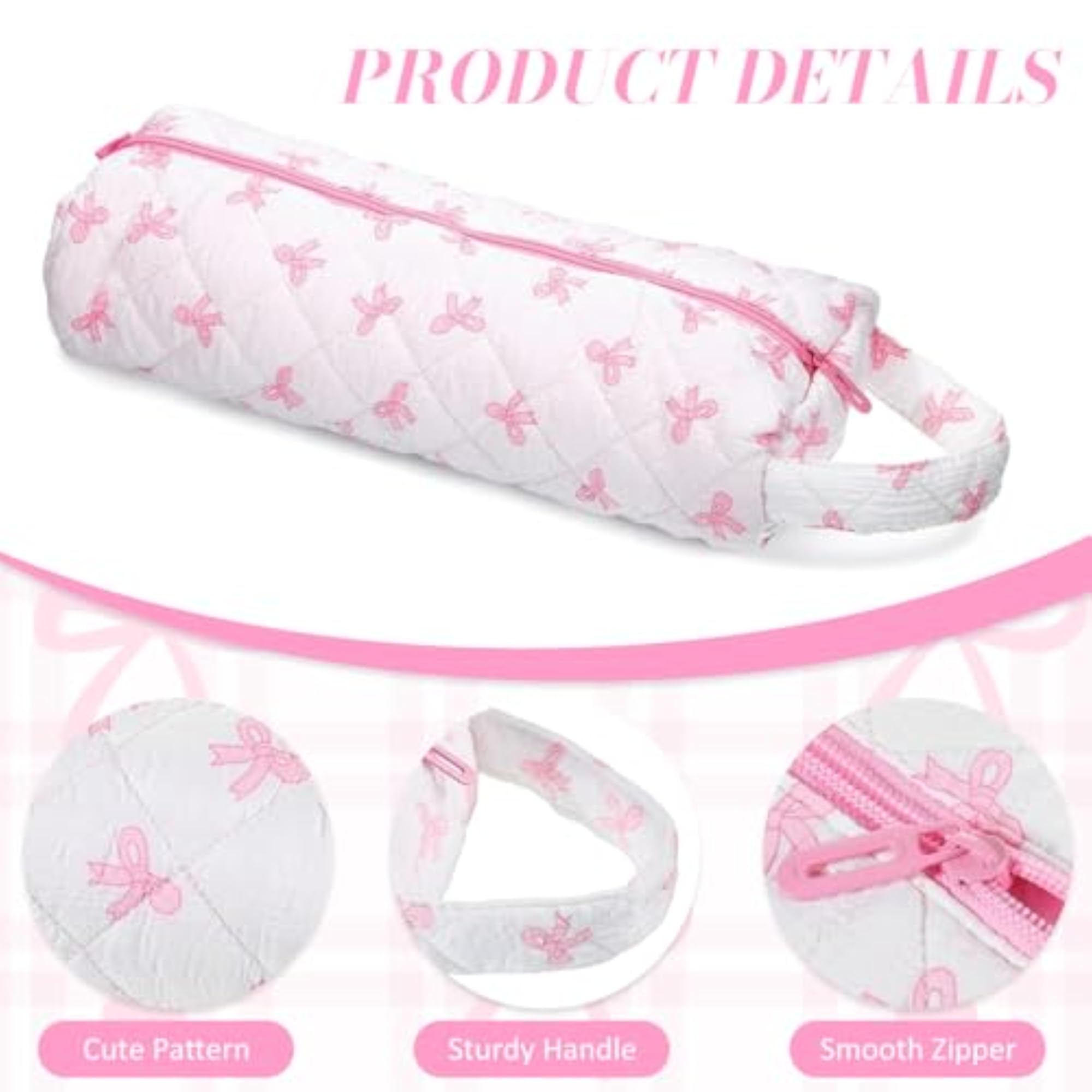 Quilted Hair Dryer Storage Bag, Zipper Closure
