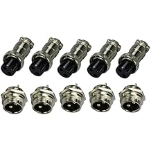 RIVERWELD 2 pin Aviation Plug Socket Air Connector 16-2P Male and Female Metal Self Locking 10pcs