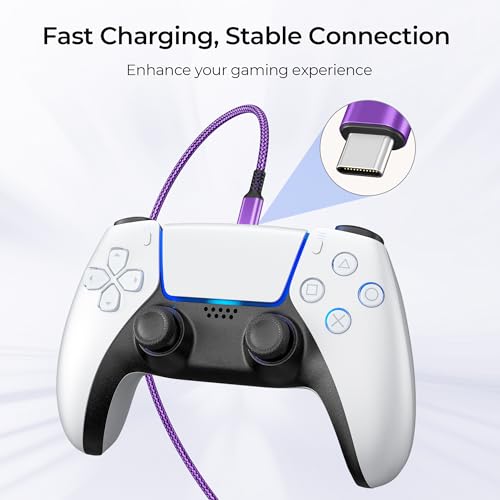 Image of Basesailor USB Type C Charge Cord for PS5 Controller USB to USBC Cable 3.3FT 2Pack for Xbox Series X|S Core,Elite Series 2 Controller,for Nintendo Switch 2,PlayStation 5 DualSense,PS5 Pro Controller
