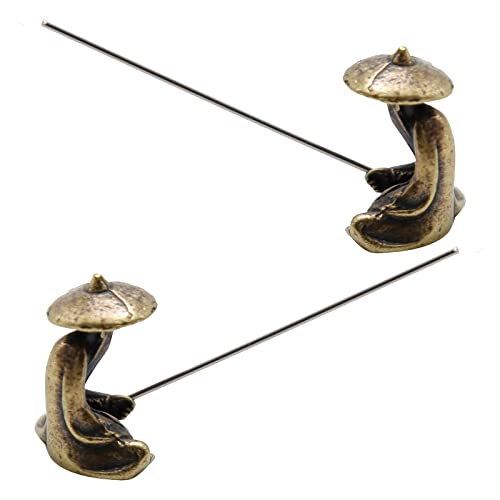 MDEOOSKY 2pcs Miniature Garden Decoration Set, Copper Fisherman Figurines, Kiang Taigong Fishing...