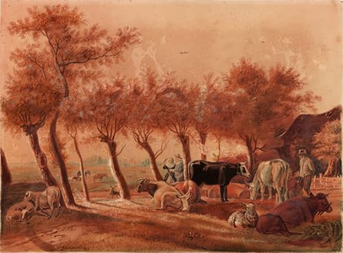 Impression sur toile Crawhall Scène pastorale : Poster salon moderne 60x90