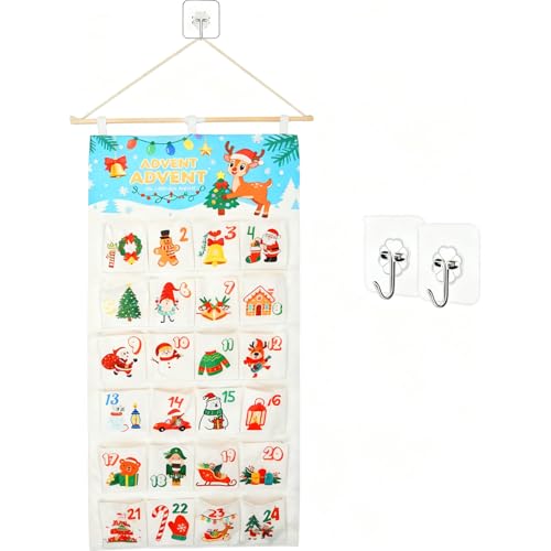 Prelisee 2025 Adventskalender zum Befüllen Stoff Wiederverwendbar...