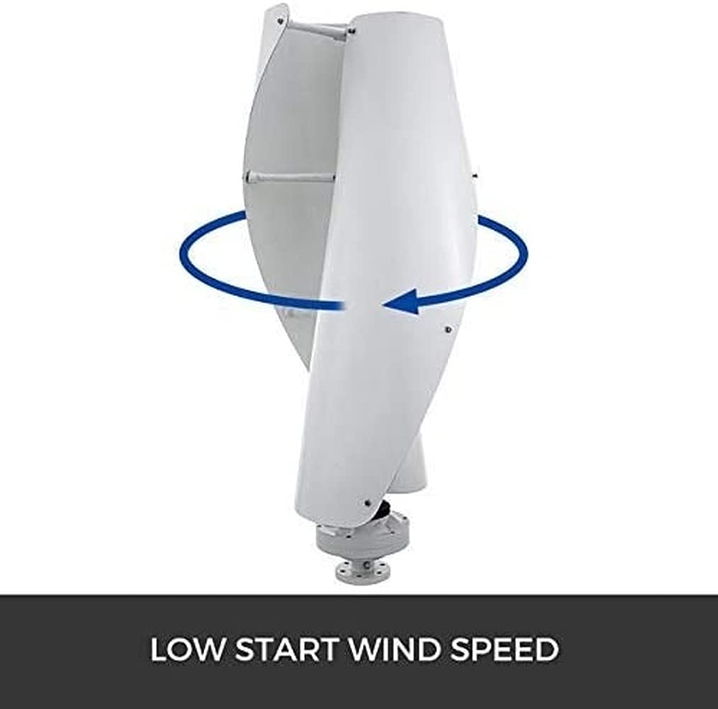 Generatore di turbina eolica a spirale, turbina eolica 8000W 12V / 24V / 48V Generatore di turbina eolica ad albero verticale a spirale per la casa Ibridi per barche da giardino all'aperto Lampione