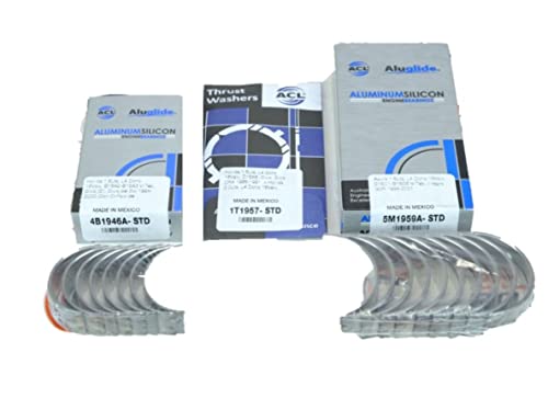 Acl Std Rod Main Bearings W/Thrustwasher For Honda/Acura B16A / B17A1 / B18 / B20B/Z #TOP30