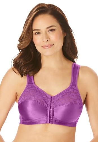 Comfort Choice Women's Plus Size Easy Enhancer Front-Close Wireless Bra