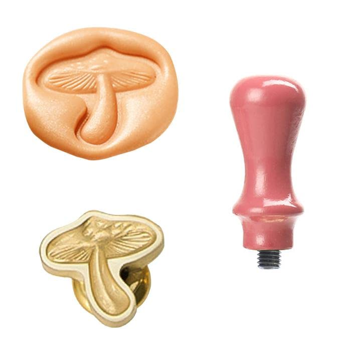 Sello de sello en relieve, diseño de hongos, kit de sello de cera para envolver regalos, invitación de fiesta de boda