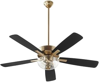 Quorum 4525-2280 Ovation 52" Ceiling Fan with Lights, Aged Brass