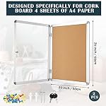 2 Pieces Enclosed Bulletin Board 26 x 20 Inch Lockable Notice Board Case Aluminum Framed Waterproof Noticeboards Cabinet with Mounting Screws for Office School Classroom Wall Display - Image 2