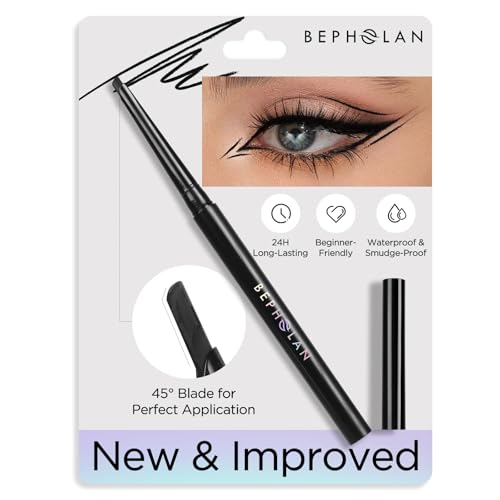BEPHOLAN Black Eyeliner Pencils,D-tips Waterproof Gel Eyeliner Pencil Waterline Eye Liner Pen for...