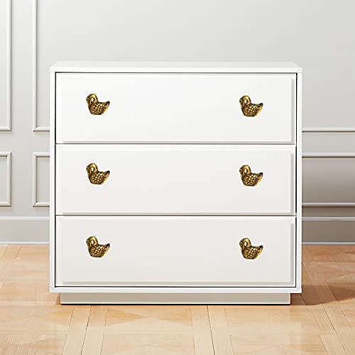 Perilla Home Set of 6 Swan Shape Knobs Kitchen Cabinet Cupboard Door Knobs Dresser Wardrobe and Drawer Pull (Gold) - Image 4