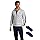 Enrico Coveri Athletic Tuta Completa Uomo Estiva + CALZINI OMAGGIO Cotone Garzato leggero Mezza Stagione collo alto Zip Tasche (IT, Testo, L, Regular, Regular, GRIGIO MEL. 144)