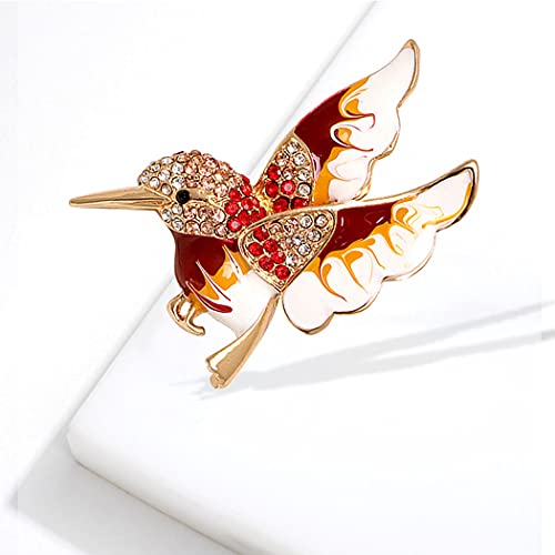 Image of 3 Pcs Colorful Crystal Rhinestone Hummingbird Brooch Set Handmade Enamel Lapel Brooch Pins Cute Hummingbird Bird Animal Brooch Premium Badge Costume Hat Bag Decoration Accessories for Women Girls