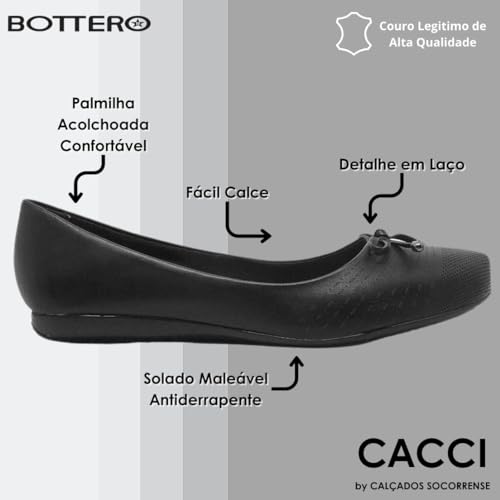 Sapatilha Feminina Couro Conforto Slip On Bottero 356105