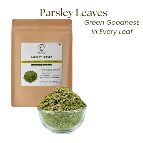 Image of HERBALPRASH Parsley Leaves 250g | 100% Natural & Sun-Dried | Aromatic Culinary Herb for Cooking, Seasoning & Herbal Tea | Rich in Antioxidants & Essential Nutrients