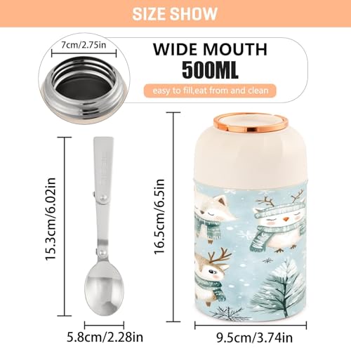 Recipiente de almuerzo para comida caliente termo de acero inoxidable 500 ml 4