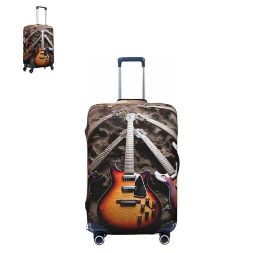 Luggage Cover Elastic Suitcase Cover Protector Electric Guitar Music Luggage Covers Travel Suitcase Covers Carry On Luggage Sleeve Suitcase Baggage Cover for Adult Travel