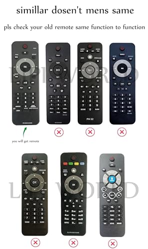 Image of LipiWorld PH41 Universal DVD Player Remote Control (Suitable for Philips System Old Remote Exactly Same Will Only Work) Compatible for Philips