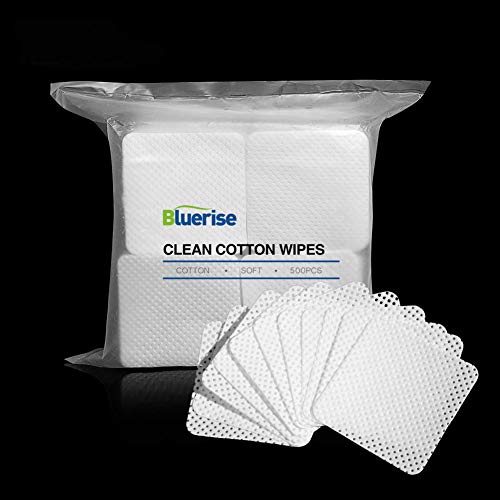 Bluerise Lint Free Nail Wipes White 500Pcs Nail Polish Remover Pads Soft Absorbable Eyelash Extension Glue Cleaning Wipes #TOP13