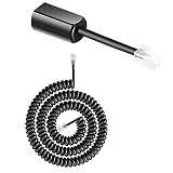 Uvital Telephone Handset Cord Detangler, 1 Pack 14.7 Ft Uncoiled (0.98 Ft Coiled) Landline Handset C