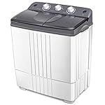 Giantex EP20313 Portable, 20lbs Capacity Combo, 12lbs Washer and 8lbs Spinner, Compact for Apartment RV, Gray & White Washing Machine
