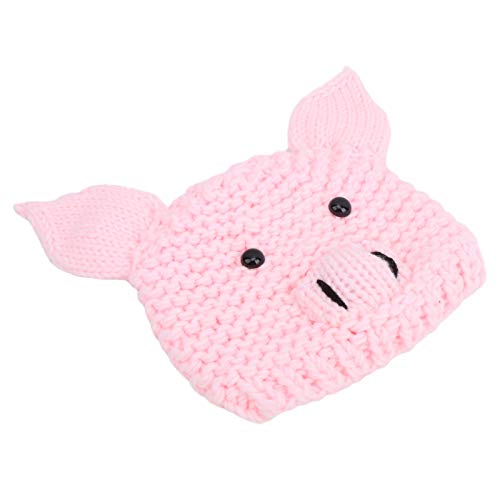 Baby Knitted Hat, No Fading Baby Hat Crochet Pig Hat Durable Practical For Photography() #TOP26