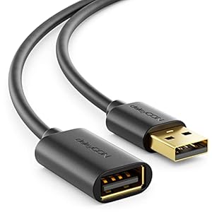deleyCON 1,5m USB 2.0 Verlängerungskabel Schwarz