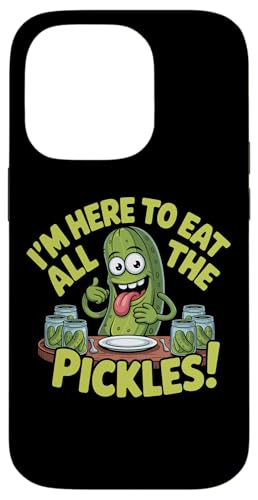I'm Here to Eat All the Pickles ��������s�N���X�W���[ �H�ʗp �X�}�z�P�[�X iPhone 14 Pro �p