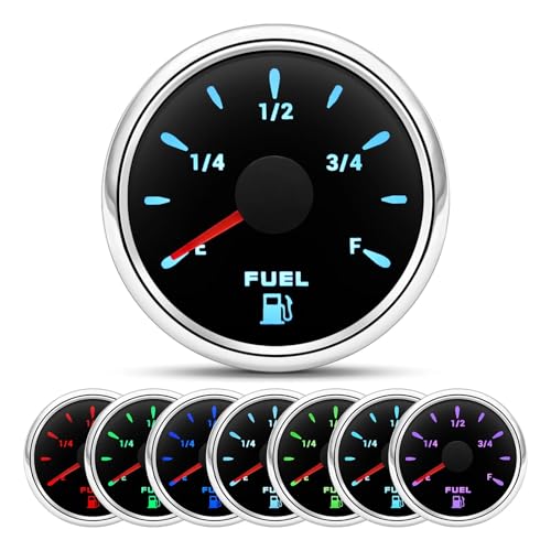 2 "52 �~�����[�g���R�����x���Q�[�W 7 �F�̃��C�g 0-190ohm 240-33ohm �I�C���^���N���x�����[�^�[�C���W�P�[�^�[�}�����{�[�g RV �Ԃ̃g���b�N 9-32V(0-190ohm BS)