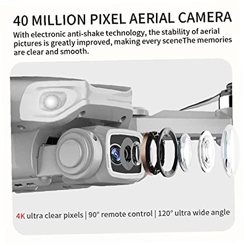 MaylFre Mini Drone Faltbare Quadcopter 4K HD-Kamera GPS RC-Drohne mit 2 Batteriegrau tragbares praktisches Volkswerkzeug – Bild 3