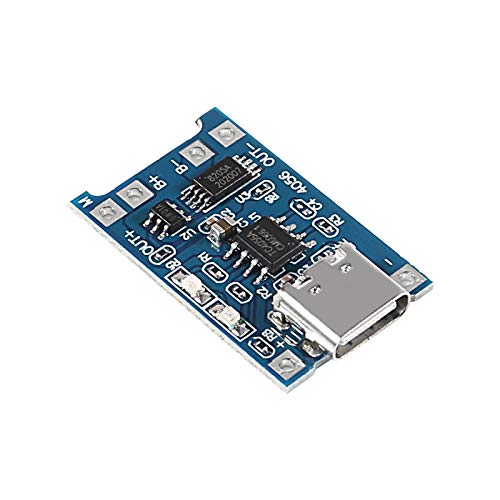 TP4056 Type-C USB 5V 1A 18650 Lithium Battery Charger Module Charging Board TC4056A with Dual Protection Functions(Pack of 12)3