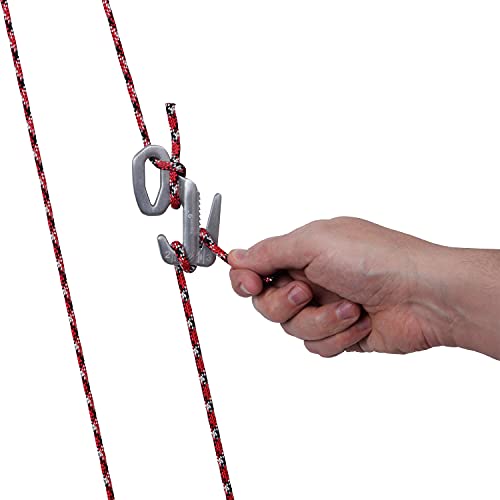Rope Tightener, 3-1/2 In, Aluminum, Silver #TOP3