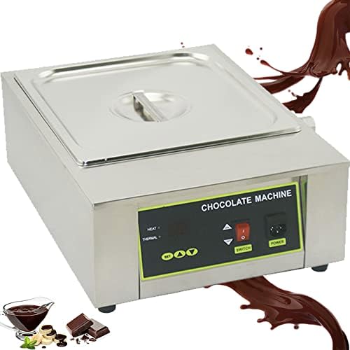 Chocolate Melting Pot, Commercial Baking Chocolate Melting Machine, Single-cylinder Water-proof Heating, Adjustable Temperature 32-203℉, Suitable for Tea Restaurants, Cake Rooms