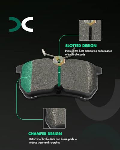 Image of SCITOO D970 D886 Front & Rear Metal Brake Pads Sets w /Hardware Replacement For Ford For Focus 2002-2004