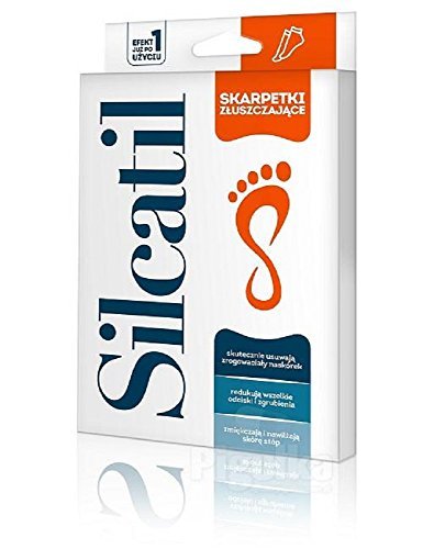 SILCATIL exfoliating SOCKS callus & hard skin remover, foot mask Peel Away Calluses and Dead Skin by Aflofarm