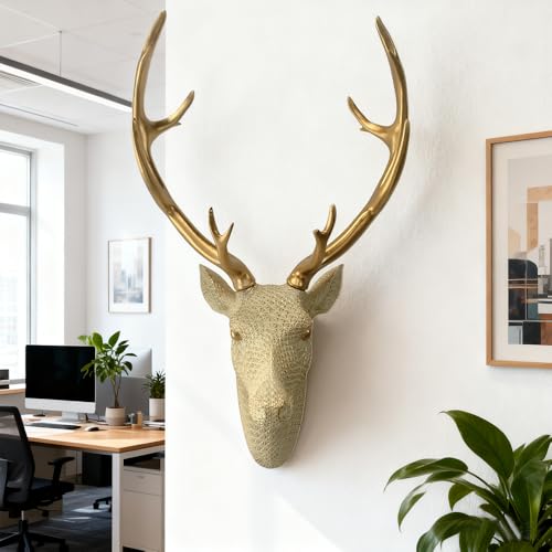 Mingzhang Deer Head Wall Decor Resin Animal Head Wall Sculpture