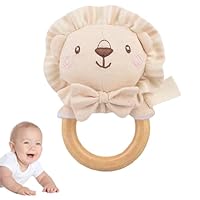 Plush Rattles for Babies | Soft Animal Sensory Rattle,Plush Grab Shaker for Kids Boys Girls, Elephant Bear Rabbit Lion Shape Hand Grip Toys