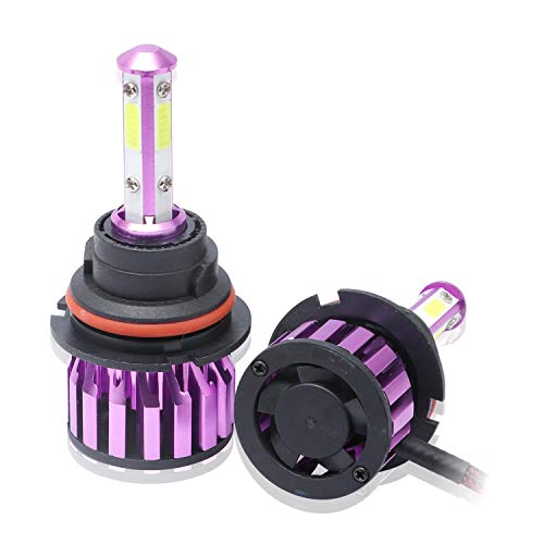 Dicn 9007 Hb5 Led Headlight Bulbs High Low Beam 6000K Cool White Bright 12000Lm 4 Side Cob Chips Car Headlamp Replacement Kit (Pack Of 2) #TOP5