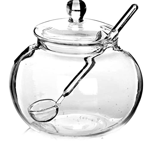 UHCPVHQQQ Sugar Bowl Glass Jar Glass Ball Sugar Bowl Candy Home Kitchen Crystal Latas