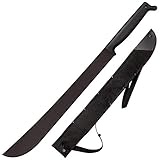 Cold Steel 97TM21S Heavy Duty Steel Universal 2 Handed 21 Inch Latin Machete with Protective Sheath, Black