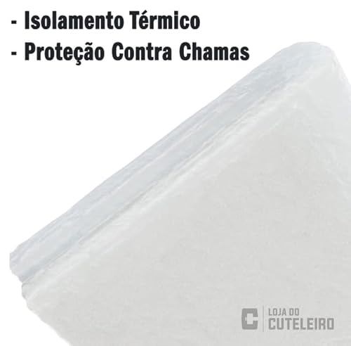 Manta Fibra Cerâmica P/Forja Alta Temperatura 25mm - 64kg/m3 (400mm)