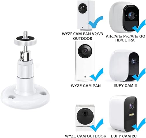 VHB Universal Klebe-Wandhalterung für Arlo, eufy, Google Nest Cam, Stick Up Cam/Pro (Battery), Ring Indoor Cam, passend für alle Überwachungskameras mit 1/4 Gewindebohrungen (1)