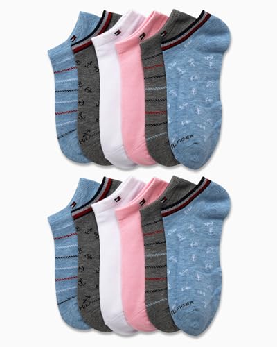 Tommy Hilfiger Women's Low Cut Socks - 12 Pack Lightweight Performance No Show - Athletic Socks for Women (Sizes: 4-10)3