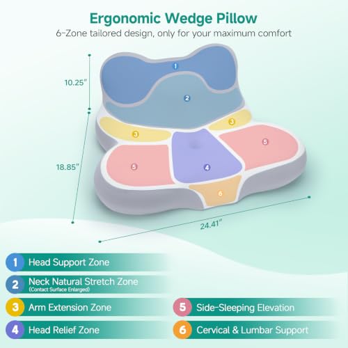 Wedge Pillow, Memory Foam Bed Wedges  - image 2