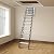 VEVOR 12 Steps Attic Steps Pull Down, Attic Stairs Alloy Attic Access Ladder, Black Pulldown Attic Stairs, 9.8 feet Height Wall-mounted Folding Stairs for Attic, Retractable Attic Ladder with Armrests